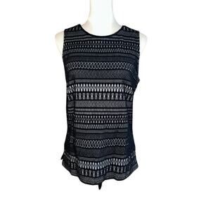 Banana Republic Sleeveless Top Blue Silver Gray Medium